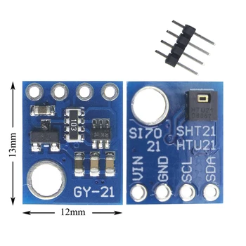 1 БР. Сензор за влажност на въздуха с интерфейс I2C Si7021 GY-21 HTU21 за Arduino-Промишлен-Висока точност