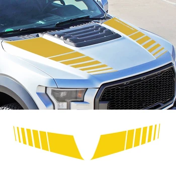 1 Чифт Автомобилни Стикери за преден Капак с графични Стикери за Ford Ranger F150 Raptor F-150 2015-2018 Пикап Авто Декоративни Аксесоари Капак