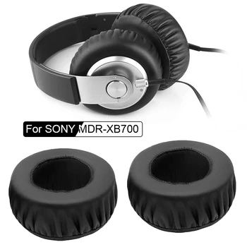 1 Чифт Сменяеми Амбушюр за Sony MDR-XB700 от протеинова Кожа, Мека и удобна ушна възглавница, Амбушюры, резервни Части за Ремонт, Черен