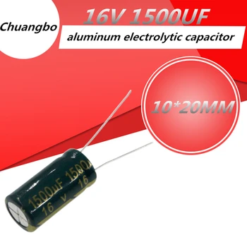 10 бр.-20 бр. 16V1500 1500 uf uf 16 10*20 Ниско съпротивление esr/Импеданс висока честота на алуминиеви електролитни кондензатори с размер 10*20 Мм и 16 В рамките на 1500 uf