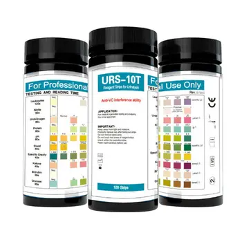 100 ленти от URS-10T Реактив за анализ на урината Ленти 10 Параметрите на Тест лента за анализ на урината Lactic, нитрити, уробилиноген, протеин, рН