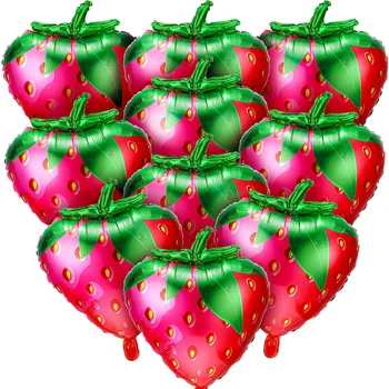 10шт апликации ягоди Балони Сладки Ягоди Фолио Майларовые Балони за Момичета апликации ягоди Тематични Украси за Рожден Ден