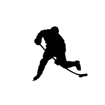 11,3*11,2 см Стикери за прозорците играч хокей, Отразяващи Движението на Винил C7-0099