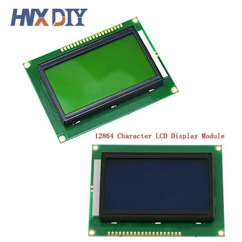 12864 128x64 Точки Графичен Жълт Зелен/Син Цвят с Подсветка LCD Дисплей Модул на Дисплея за arduino Raspberry Pi Сам Kit