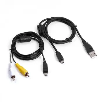 12PIN USB-Синхронизация на данни + AV A/V TV Кабел Видео Кабел За ФОТОАПАРАТИ Olympus SP-800 uz, SP-810 uz