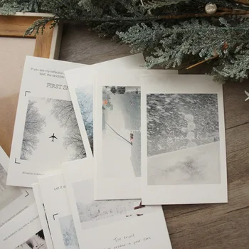 15 бр. Първия зимен Сняг дизайн в качеството на подарък на Картичка с Коледни Поздравителни Картички Подарък карта Покана За парти Scrapbooking Използването на