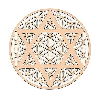 15 дизайн на Сакралната Геометрия на Стенно Изкуство Цвете Живот Окото Дървен Интериор с Акцент Дървена Кристален Решетчатая Дъска Дървени Стенни Скулптура