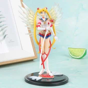17 см Цукино Усаги Фигурки Sailor Moon Аниме Фигурка Kawai PVC Подбрани Модели Фигурки Статуя на Детски Играчки За Момичета
