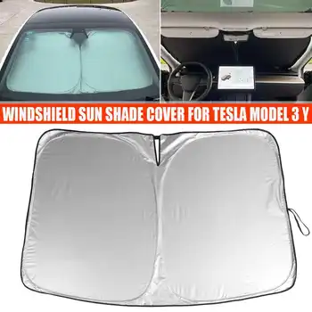 190 Т Предното Стъкло На Колата На Сенника Седалките Mangal На Козирки, Авто Предния Прозорец Слънцезащитен Чадър Coche За Tesla, Модел 3 Y Козирка Аксесоари