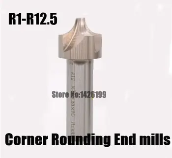1БР 2/4 канали R1-R12.5 HSS Ъглови края мелници, Топка фрези с вдлъбнати радиус (R1 /R2/R4/R5/R6/R8/R10/R12)