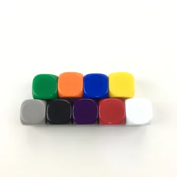 1бр 22 мм Кости 9 Цвята на Кръгла Ъгъл Акрилни Шестигранник Празни Кости, Можете да Напишете Цвят Безплатно Творчеството на един Интересен Набор от Кубчета направи си САМ