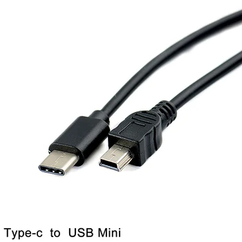 1бр USB Type C 3.1 Щекер Към Mini USB 5 Pin B Включете Конвертор OTG Адаптер Полето за Кабел за Предаване на Данни за Macbook Mobile 30 см