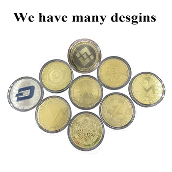 1бр Позлатен или сребърно покритие Биткойн Монета БТК Litecoin Ripple Криптовалюта Метална Възпоменателна Монета us challenge монети