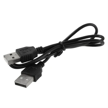 1бр едро Черен USB 2.0 От Мъжете На Мъжа M/M Удължител за Кабел-Адаптер Кабел на Проводници на Едро