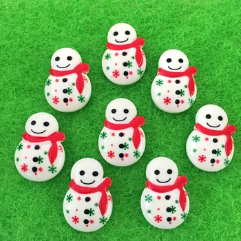 20 бр/лот 21*15 мм Коледен Снежен човек Копчета от смола, Не е за Шиене, Детски Копчета, Украса за дрехи, производство със собствените си ръце -B654
