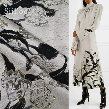 2019 модни полиестер метална прежда, боядисана позиционна жаккардовой кърпа за шиене женски рокли и панталони tissu africain tessuti SP5830