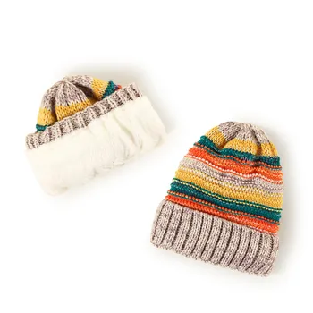 2021 Есенно-зимната цветна акрилна вязаная шапка в стил мозайка, топло вязаная капачка Skullies, шапка-бини за Мъже и Жени 206