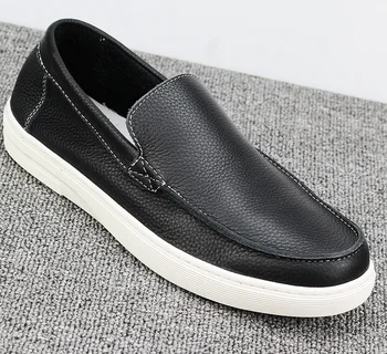 2021 Ново записване, Мъжки Класически бизнес официалната обувки, кожени обувки, обувки за шофиране от естествена кожа, одношаговые мъжки обувки-Oxfords