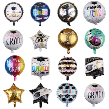 2022 Деления балони за украса на церемонията по връчване на дипломи алуминиеви филм балони бала трофей умни балони