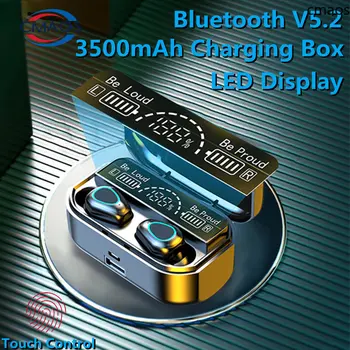 2022 Нов TWS Безжична Bluetooth 5,2 Слушалки Стерео Спортни Водоустойчиви Слушалки С Микрофон 3500 mah зарядно устройство ще захранване на Скоростната