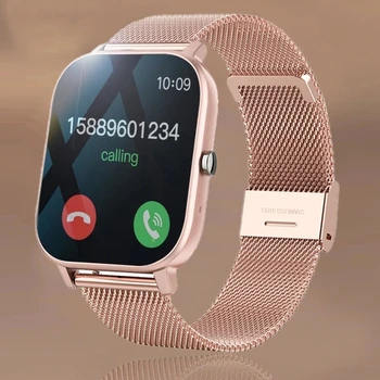2022 Нови Дамски Смарт Часовници с Bluetooth-Разговори, Наблюдение на Сърдечната Честота, Кръвното Налягане, Умни Часовници IP67, Водоустойчива Спортни Умен Часовник
