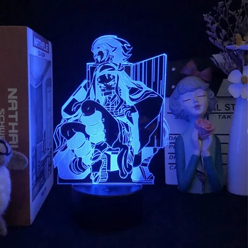 2022 най-Новият Led нощна светлина Детски Аниме 3d Иллюзионный Лампа Kamado Nezuko Tanjiro За Декор на Детска Стая Нощни осветителни Тела Demon Slayer Подаръци