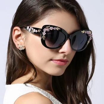 2022 ретро котешко око слънчеви очила цветни пластмасови градиентные мъжки и дамски слънчеви очила