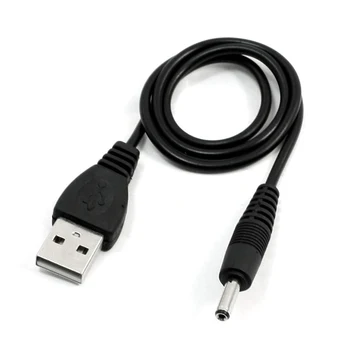 3,5 мм x 1,3 mm Черен USB-Кабел, Кабел за Зарядно устройство, захранване