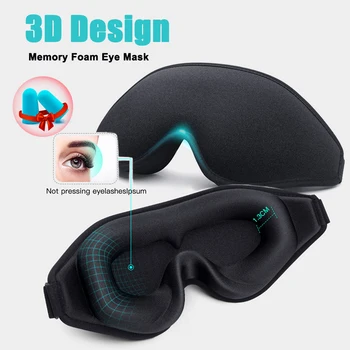 3D Маска за Сън Маска за Очи за Сън Memory Foam Сенки за очи Моющаяся Дишаща Превръзка На Очите Преносима Превръзка от неопрен за Пътуване Slaapmasker