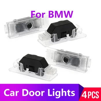 4 БР. автомобилни светлини дръжки на лого за BMW E39 E53 X5 528i Учтивост Shadow лампа Лазерен Проектор Аксесоари за Осветление