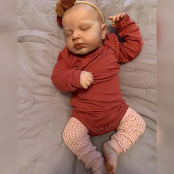 50 СМ Новороденото Дете Реалистична Истинска Мека На Допир Благородна са подбрани Художествена Кукла-Реборн с Ръчно Шарките на Косата Кукла