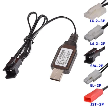 6 В Зарядното Устройство, USB Вграден чип Ni-Cd/Ni-Mh Зарядно Устройство играчки RC кола кораб Робот Резервни Части EL-2P/JST-2P/L6.2-2P/3.5 мм/SM-2Т