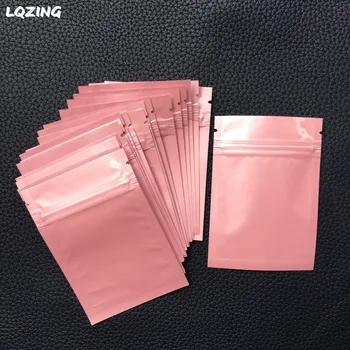 7 * 10 cm Цветове Мини Ziplock Baggie Алюминизированные Рециклируеми Торби Мини Пластмасови Опаковки Pink Zip-lock Чанта За Съхранение на Бижута С цип 40x