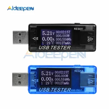 8 in1 QC2.0 QC3.0 4-30 В USB Тестер М Мощност на постоянен ток с Цифров Волтметър Вольтиметр Амперметър Ваттметр Тестер за Напрежение Д-р Детектор