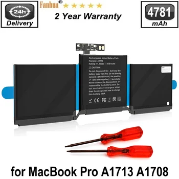 A1708 A1713 Батерия, батерия за Преносим A1708 MacBook Pro 13 инча (версия края на 2016 г., средата на 2017 г.) EMC 2978 11,4 В 54,5 Wh