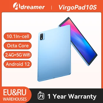 Adreamer VirgoPad10S 10.1-инчов таблет с Android 12 IPS с вграден екран, 4 GB RAM И 64 GB ROM 2,4 G + 5G WiFi 18 W PD Бързо зареждане на 4G LTE