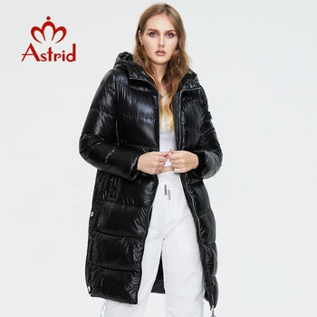 Astrid 2022 Зимни нова яке женски паркове женски с качулка на цип модни меки стилни топли дълги палта за жени с високо качество