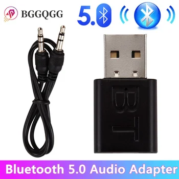 BGGQGG Bluetooth 5,0 Адаптер 2в1 Предавател Приемник Мини Безжичен USB Ключ, Адаптер 3.5 мм Музикален AUX Аудио Усилвател