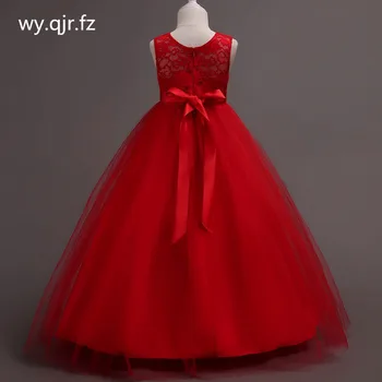 BH-9999R#Червени рокли с цветя модел за момичета, Ново детско сватбена дълго пищни дантелено рокля на Принцеса за момиченца, дрехи за бала, Евтина продажба на едро