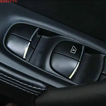 BJMYCYY автомобилен стайлинг ABS 7 бр./компл. Бутони стеклоподъемника колата украсена с пайети За Nissan Rogue X-Trail Xtrail T32 2014-2018