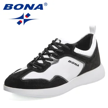 BONA 2022 Нови Дизайнерски Класически Ежедневни Обувки, Мъжки Пролетно-Есенни Висококачествени Обувки За Почивка, Мъжки Лека Пешеходната обувки Mansculino