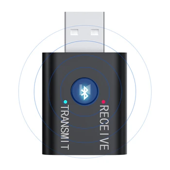Bluetooth-съвместими 5.0 Аудио Предавател, Приемник, Мини 3.5 мм AUX USB Музикален Стерео Ключ Безжичен Адаптер За телевизори, PC Слушалки