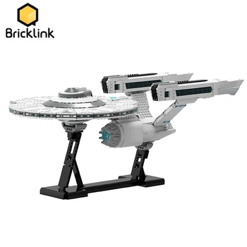 Bricklink Филм Космически Кораб Star-Походи U. S. S Enterprise NCC-1701-Модел Тежък Крайцер на градивните елементи на Играчки За Деца Коледен Подарък