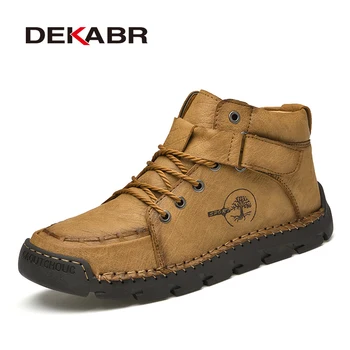 DEKABR 2023 Нови зимни обувки, мъжки обувки на защитни и устойчива на износване подметка, топли и удобни зимни пешеходни обувки, Голям размер 39-48