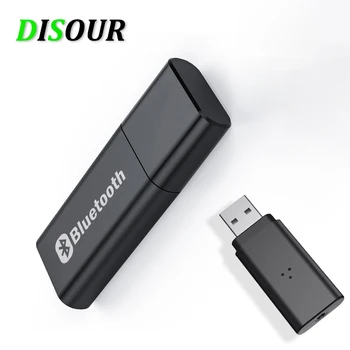 DISOUR USB Bluetooth 5.0 Аудио Стерео Безжичен Приемник с Bluetooth Хендсфри Адаптер Ключ Комплект За слушалки За Iphone Кола