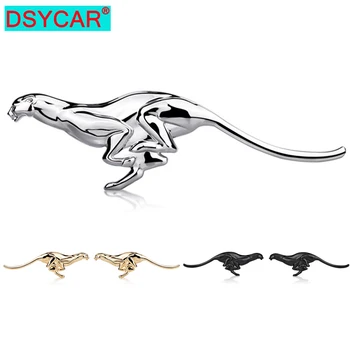 DSYCAR 2 елемента Авто Метална Значка Емблема на 3D Леопардовый Багажника на Колата Авто Лого Залепваща Стикер Стикер За Повечето Автомобили
