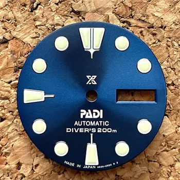 Dial S-Watch PADI Переоснащает циферблат от морски охлюв с черепаховым циферблат диаметър 28,5 мм, така че да отговаря на повърхността механизъм nh36 със силна светлина