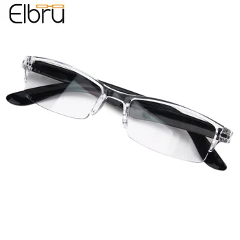 Elbru Нови ултра леки Интегрирани Очила За четене Ретро Пресбиопические Очила, Прозрачни Очила По Рецепта на Диоптър +1,0 + 4,0