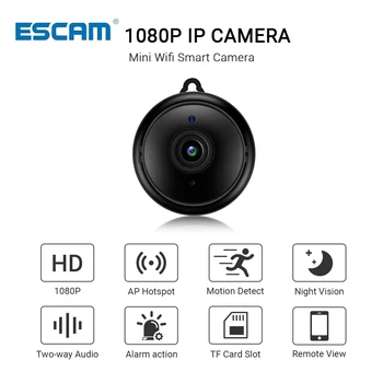 Escam V380 Мини WiFi IP Камера HD 1080P Безжична Камера За помещения Нощно Виждане Двупосочна Аудио Детекция на Движение Детски Монитор Камера