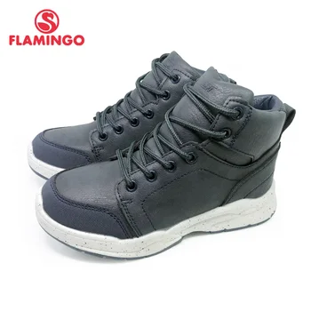 FLAMINGO/ Есента е топла нескользящая детски обувки за здравето на момчетата, на равна подметка, Размери 31-36, маратонки, Обувки 202B-Z11-2096